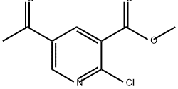 5-乙酰基-2-氯烟酸甲酯 结构式