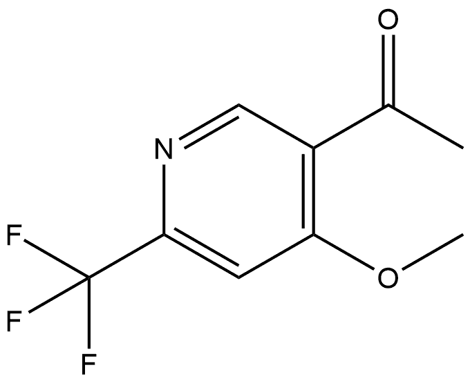 1-[4-Methoxy-6-(trifluoromethyl)-3-pyridinyl]ethanone 结构式
