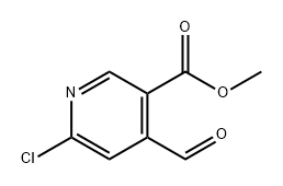 6-氯-4-甲酰烟酸甲酯 结构式