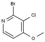 2-溴-3-氯-4-甲氧基吡啶 结构式