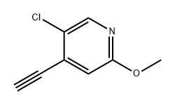 5-氯-4-乙炔基-2-甲氧基吡啶 结构式