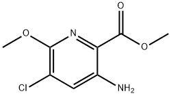 3-氨基-5-氯-6-甲氧基吡啶甲酸甲酯 结构式