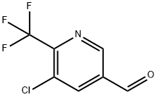 5-氯-6-(三氟甲基)烟醛 结构式