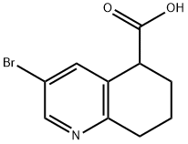 3-溴5,6,7,8-四氢喹啉-5-羧酸 结构式