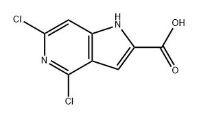 4,6-二氯-1H-吡咯并[3,2-C]吡啶-2-羧酸 结构式