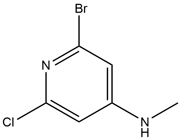 2-溴-6-氯-N-甲基吡啶-4-胺 结构式