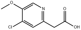 4-Chloro-5-methoxypyridine-2-acetic acid 结构式