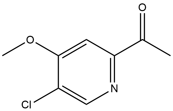 1-(5-Chloro-4-methoxy-2-pyridinyl)ethanone 结构式