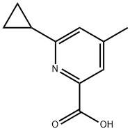 6-环丙基-4-甲基吡啶甲酸 结构式