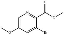 3-溴-5-甲氧基吡啶甲酸甲酯 结构式