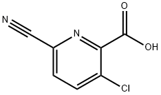 3-氯-6-氰基-2-吡啶甲酸 结构式