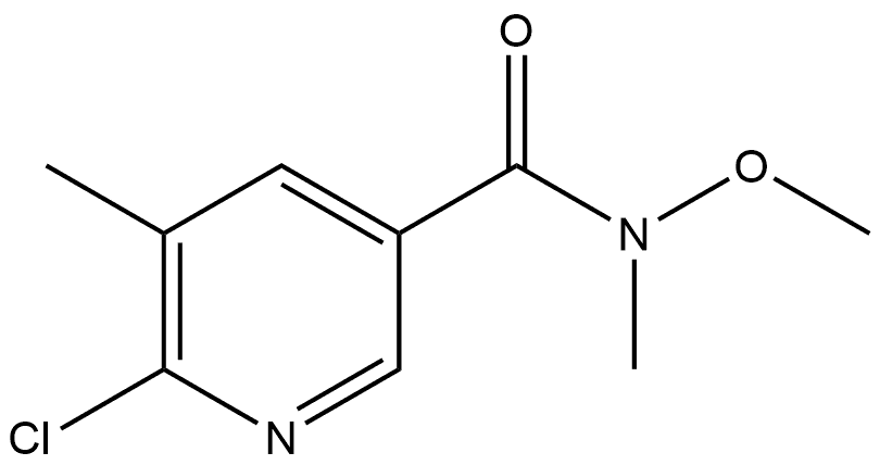 6-chloro-N-methoxy-N,5-dimethylnicotinamide 结构式