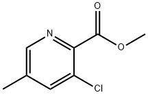 3-氯-5-甲基吡啶甲酸甲酯 结构式