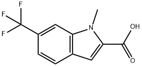 1-甲基-6-(三氟甲基)-1H-吲哚-2-甲酸 结构式