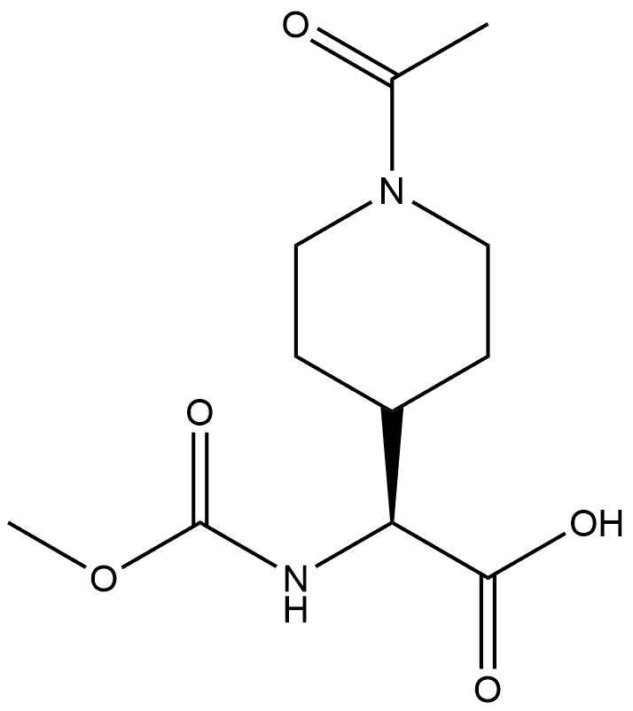 (S)-2-(1-acetylpiperidin-4-yl)-2-((methoxycarbonyl)amino)acetic acid 结构式