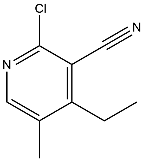 2-氯-4-乙基-5-甲基烟腈 结构式