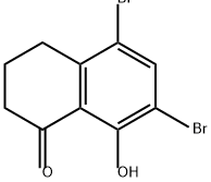 1(2H)-Naphthalenone, 5,7-dibromo-3,4-dihydro-8-hydroxy- 结构式