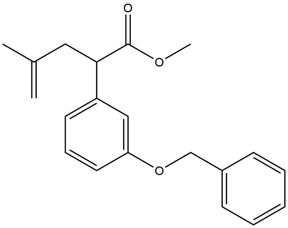 Benzeneacetic acid, α-(2-methyl-2-propen-1-yl)-3-(phenylmethoxy)-, methyl ester 结构式