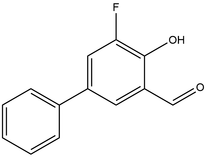 5-Fluoro-4-hydroxy[1,1'-biphenyl]-3-carboxaldehyde 结构式