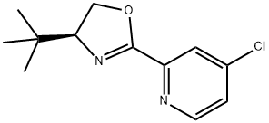 4 -氯- 2 - [ ( 4S ) - 4 - ( 1 , 1 -二甲基乙基) - 4 , 5 -二氢- 2 -恶唑基]吡啶 结构式