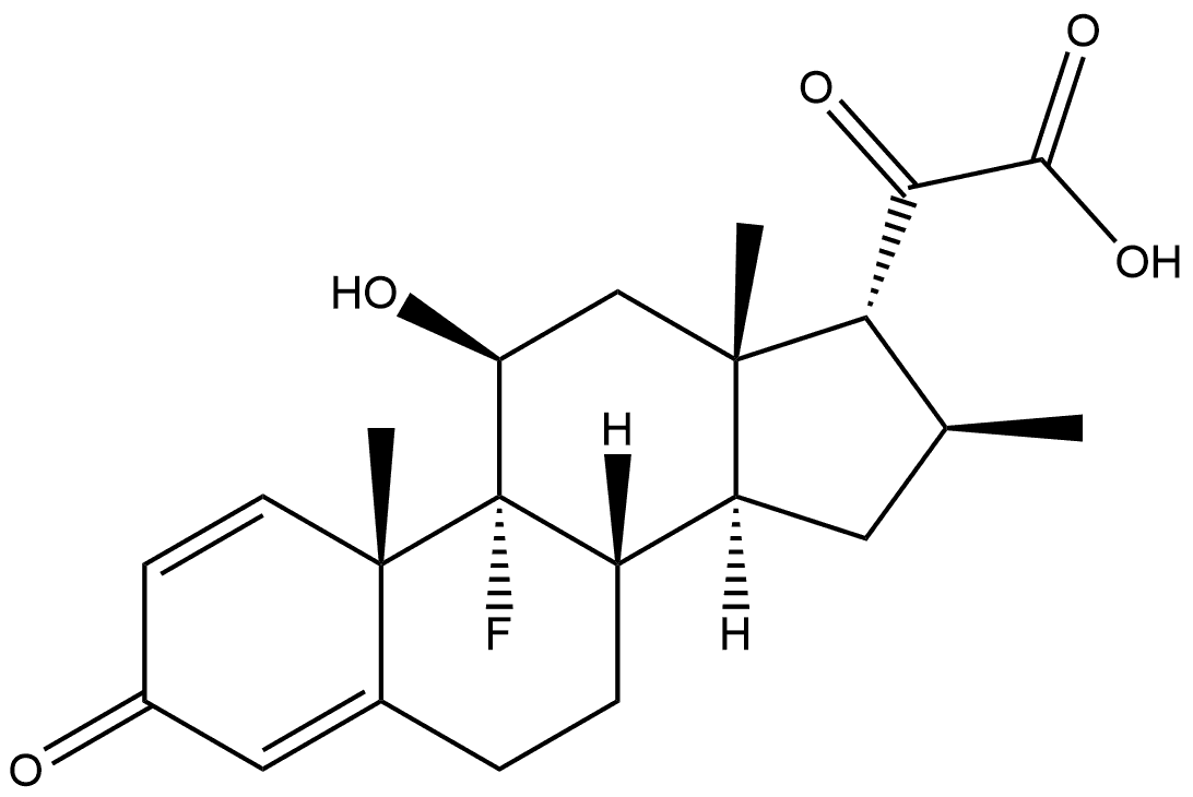 Betamethasone Impurity 2 (Betamethasone 17beta -H-17-Ketoacid) 结构式