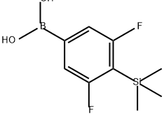 Boronic acid, B-[3,5-difluoro-4-(trimethylsilyl)phenyl]- 结构式