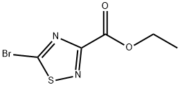 5-溴-1,2,4-噻二唑-3-甲酸乙酯 结构式