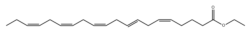 乙基(5Z,8E,11Z,14Z,17Z)-ICOSA-5,8,11,14,17-五烯酸乙酯 结构式