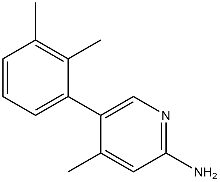 5-(2,3-Dimethylphenyl)-4-methyl-2-pyridinamine 结构式