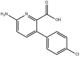 6-Amino-3-(4-chlorophenyl)picolinic acid 结构式