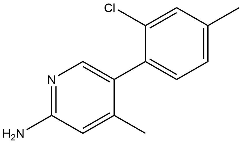 5-(2-Chloro-4-methylphenyl)-4-methyl-2-pyridinamine 结构式