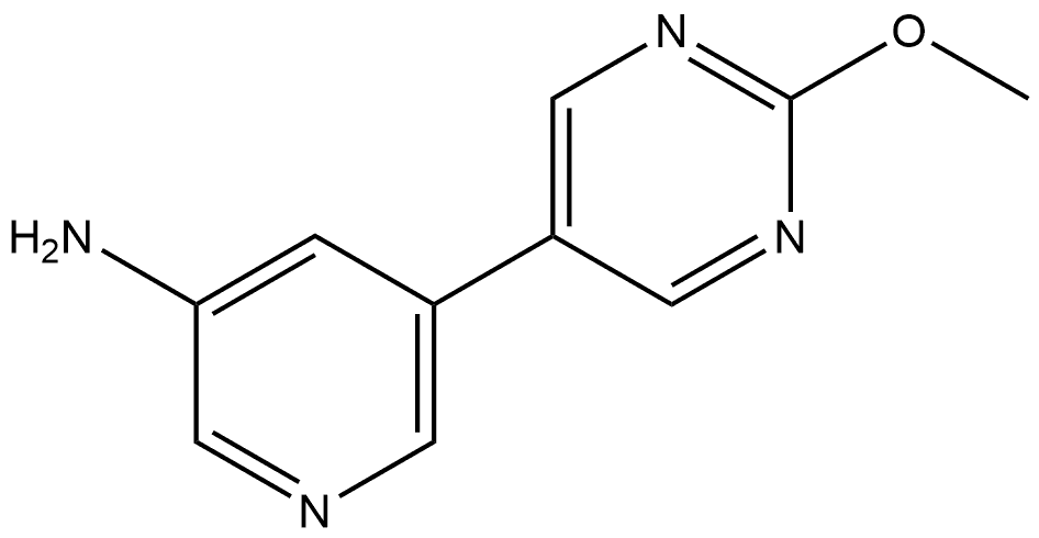 5-(2-Methoxy-5-pyrimidinyl)-3-pyridinamine 结构式