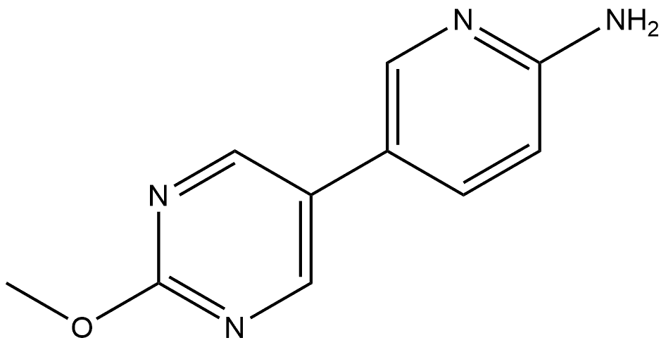 5-(2-Methoxy-5-pyrimidinyl)-2-pyridinamine 结构式