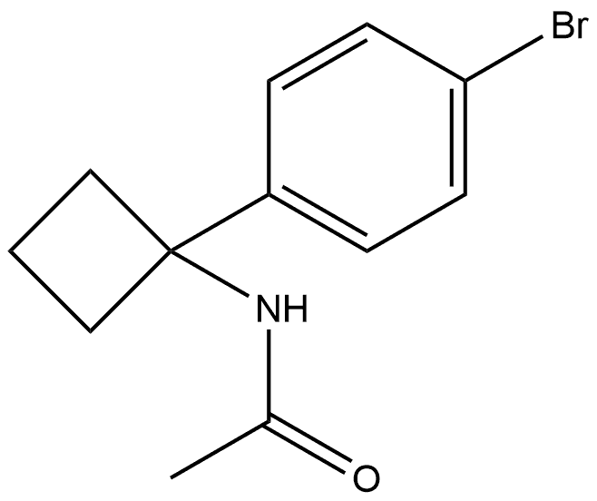 N-(1-(4-溴苯基)环丁基)乙酰胺 结构式