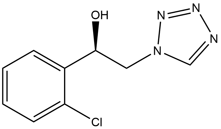 (R)-1-(2-氯苯基)-2-(1H-四唑-1-基)乙醇 结构式