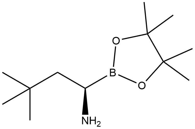 1,3,2-Dioxaborolane-2-methanamine, α-(2,2-dimethylpropyl)-4,4,5,5-tetramethyl-, (αR)- 结构式