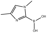 (1,4-二甲基1H咪唑-2-基)硼酸 结构式