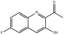 Ethanone, 1-(6-fluoro-3-hydroxy-2-quinolinyl)- 结构式
