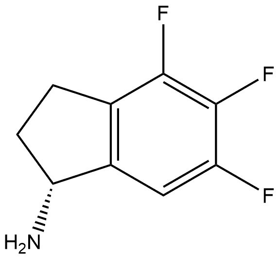 (R)-4,5,6-trifluoro-2,3-dihydro-1H-inden-1-amine 结构式