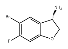3-Benzofuranamine, 5-bromo-6-fluoro-2,3-dihydro-, (3S)- 结构式