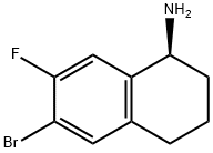 1-Naphthalenamine, 6-bromo-7-fluoro-1,2,3,4-tetrahydro-, (1S)- 结构式