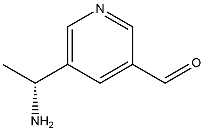 (R)-5-(1-氨基乙基)烟醛 结构式
