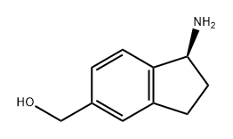 (S)-(1-amino-2,3-dihydro-1H-inden-5-yl)methanol 结构式