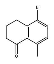 5-溴-8-甲基-3,4-二氢萘-1(2H)-一 结构式