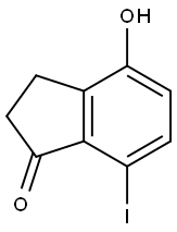 4-羟基-7-碘-1-茚满酮 结构式