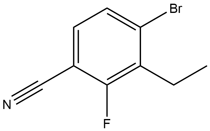 4-Bromo-3-ethyl-2-fluorobenzonitrile 结构式