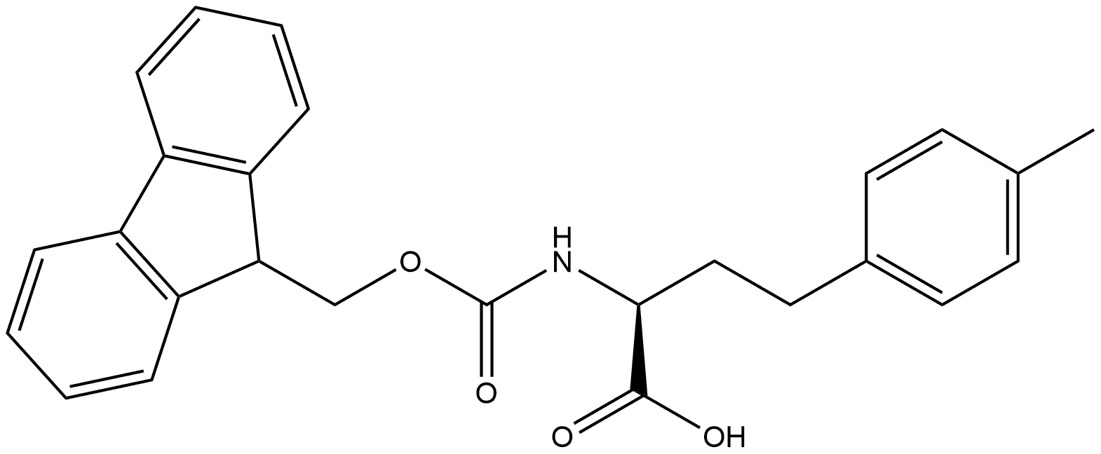 (S)-2-((((9H-芴-9-基)甲氧基)羰基)氨基)-4-(对甲苯基)丁酸 结构式