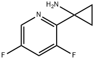 1-(3,5-difluoropyridin-2-yl)cyclopropanamine hydrochloride 结构式