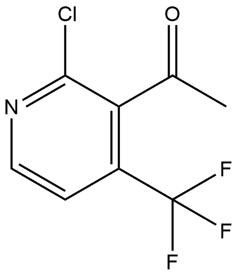 1-[2-Chloro-4-(trifluoromethyl)-3-pyridinyl]ethanone 结构式