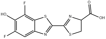 4-Thiazolecarboxylic acid, 2-(5,7-difluoro-6-hydroxy-2-benzothiazolyl)-4,5-dihydro- 结构式